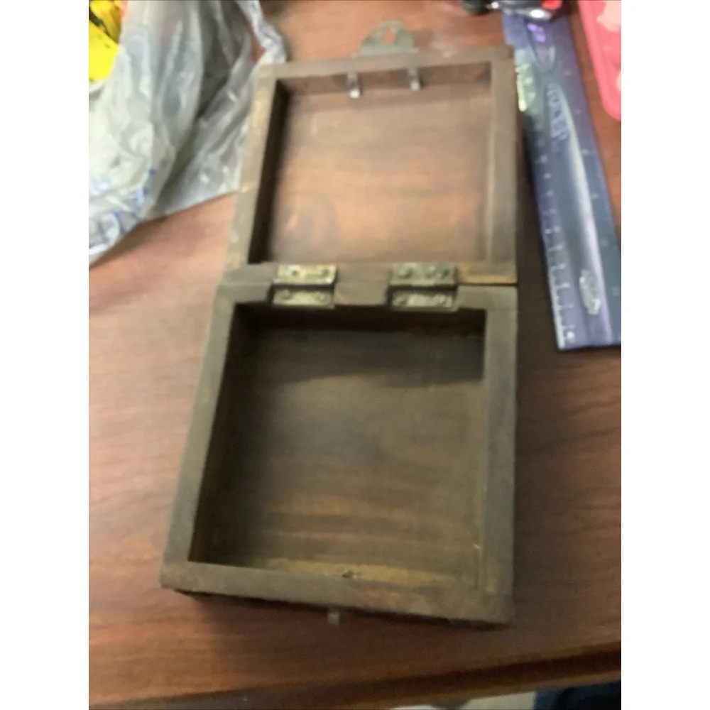 Vintage decorative wooden box Handmade wooden keepsake stars Rustic Cottage